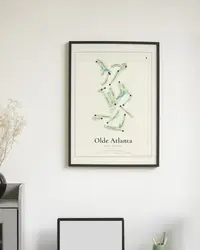 Olde Atlanta Golf Course map print, in a second room