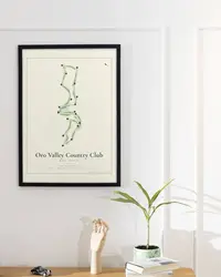 Oro Valley Country Club Golf Course map print, in a second room