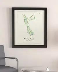 Peoria Pines Golf Course (Country Meadows) map print, in a second room