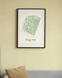 Rouge Park Golf Course map print, in a second room