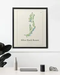 Silver Rock Resort Golf Club map print, in a second room