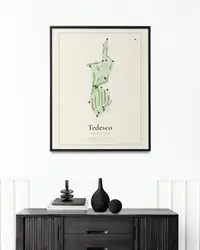Tedesco Country Club map print, in a second room
