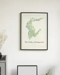 The Clubs of Kingwood - Deerwood map print, in a second room