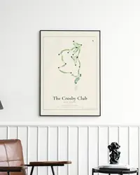 The Crosby Club map print, in a second room