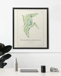 The Farms Golf Club at Rancho Santa Fe map print, in a second room