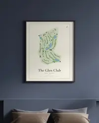 The Glen Club map print, in a second room