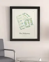 The Hideaway (Pete Dye & Clive Clark Courses) map print, in a second room