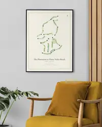 The Plantation at Ponte Vedra Beach map print, in a second room