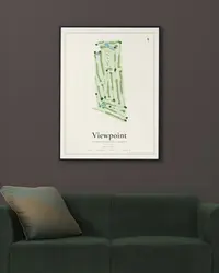Viewpoint Championship Course map print, in a second room
