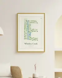 Whiskey Creek Country Club map print, in a second room